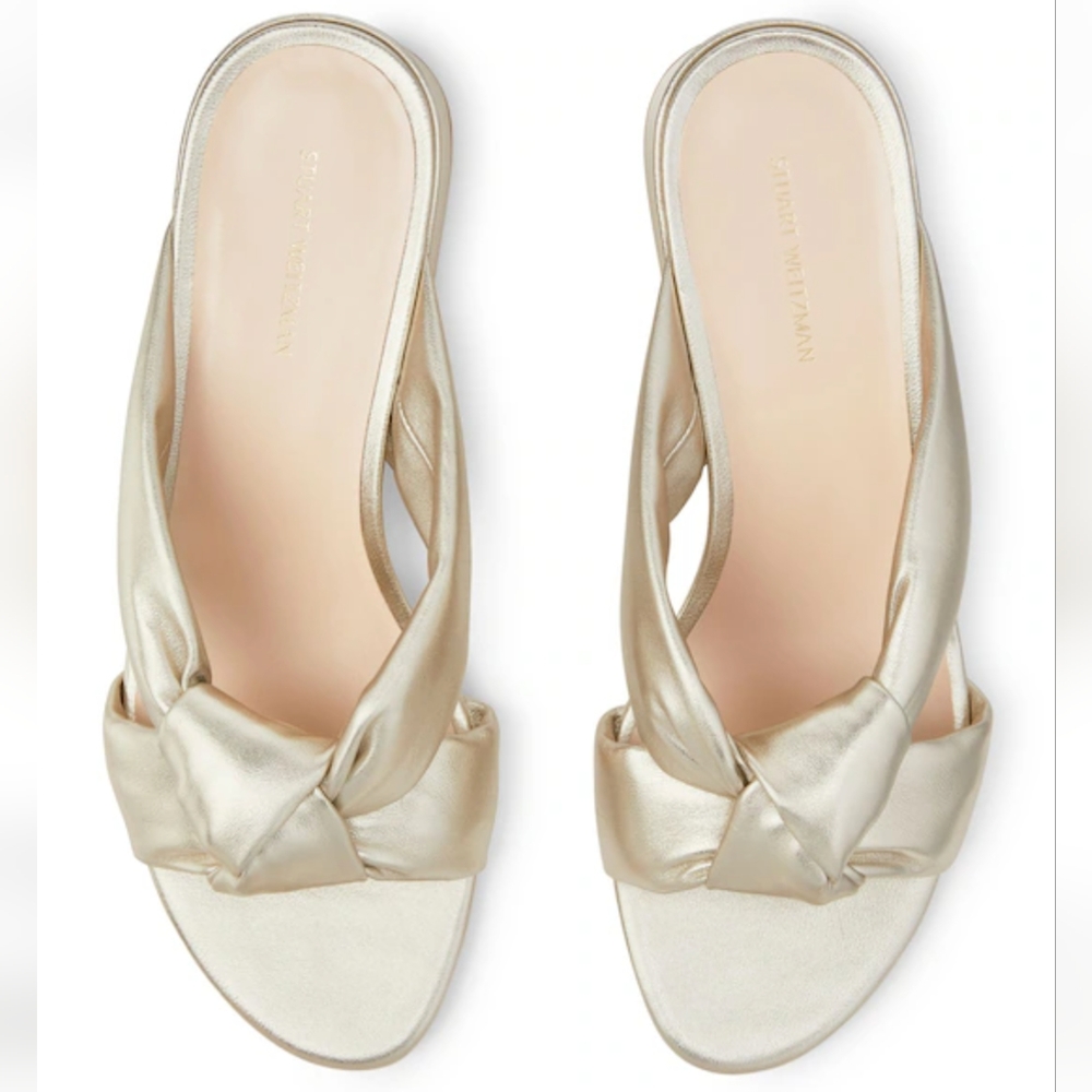 NEW Block Slide in Metallic Nappa leather - Picture 4 of 12